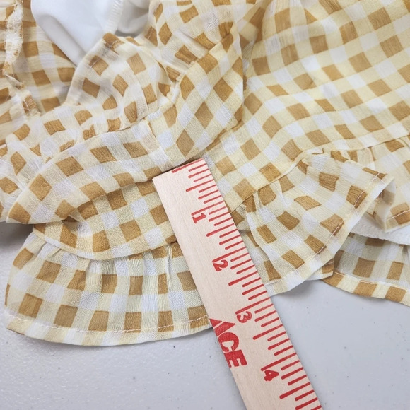 Altard State Gingham Spaghetti Strap Lined Romper Size M - Picture 16 of 16
